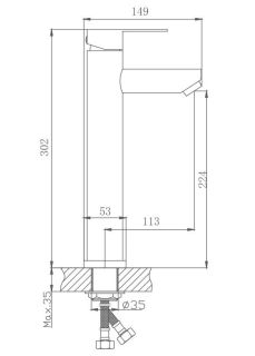 Смеситель для раковины Haiba HB11801 сатин