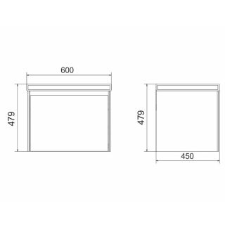 Тумба под раковину подвесная Velvex Klaufs tp.KLA.COM.60.1Y, 60 см