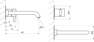 Смеситель для раковины Ravak Espirit X070241 ES 019.10WV.O1 настенный  БЕЛЫЙ ВЕЛЬВЕТ