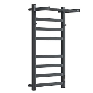 Полотенцесушитель электрический APEXTERMO Terra TR11184GF 800x400 с крючками и полкой графит металлик