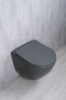 Унитаз подвесной Tornado Gid Tr2122TF-Dgm 62260Y серый матовый 49x36x36