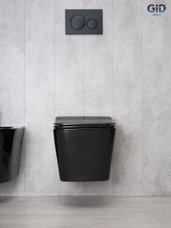 Унитаз подвесной Gid Tr2144BL 62224Y черная глянцевая 52x36x33.5