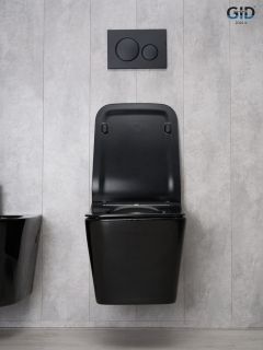 Унитаз подвесной Gid Tr2144BL 62224Y черная глянцевая 52x36x33.5