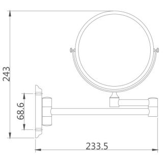 Зеркало косметическое Haiba HB6108 хром