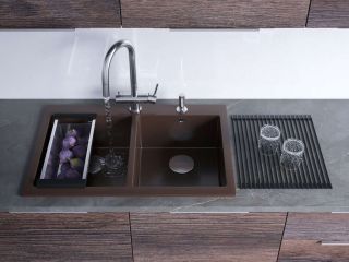 Мойка кухонная Omoikiri Bosen 80-2-DC тёмный шоколад