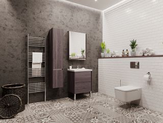 Тумба под раковину Акватон Стоун 60см грецкий орех 1A231401SXC80