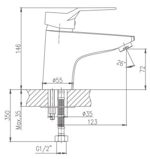 Смеситель для раковины Haiba HB1063 хром
