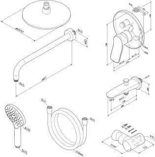 Набор смесителей Am.Pm X-Joy FB85A10020