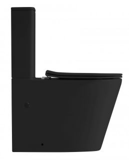 Унитаз-компакт ABBER Bequem AC1112TMB безободковый чёрный матовый