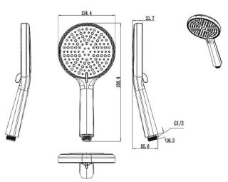 Лейка для душа Raglo R450.50 хром