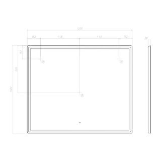 Зеркало с подсветкой Vigo Roberta Comfort 170 120 см