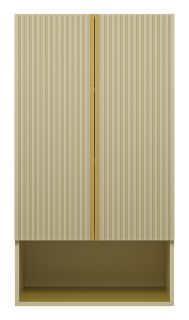 Подвесной шкаф над стиральной машиной Brevita Vega VEG-08060-031 с подсветкой 60см зелёный/золото