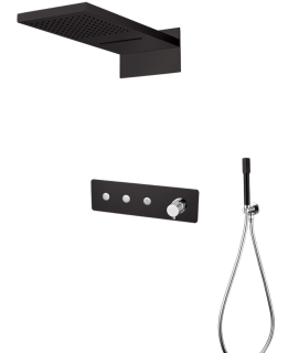Душевая система Boheme Fusion 130-BCR чёрный/хром