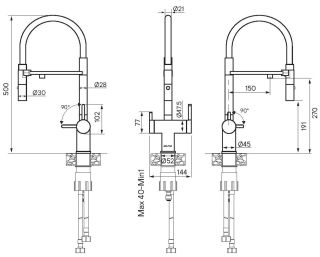 Смеситель для кухни Paulmark Gravity Gr213188-B беретта