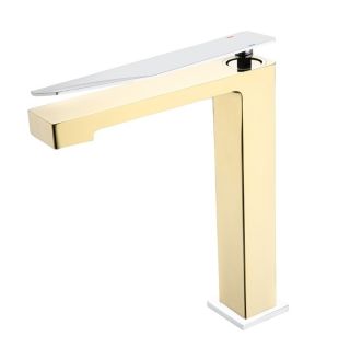 Смеситель для раковины Boheme Q 142-GCR.2 золото/хром