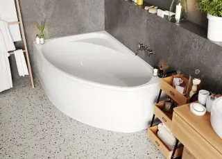 Акриловая ванна VagnerPlast Hapi VPBA170HAP3LX-04 левая 170x110см белый