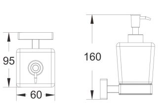 Дозатор жидкого мыла Shevanik SG5644T оружейная сталь