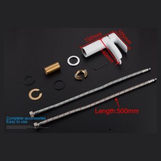 Смеситель для раковины Gappo G1048-8 белый/хром