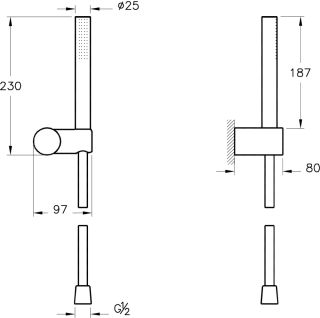 Душевой гарнитур VitrA Origin A4554336