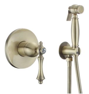 Гигиенический душ со смесителем Rose R0105Q бронза