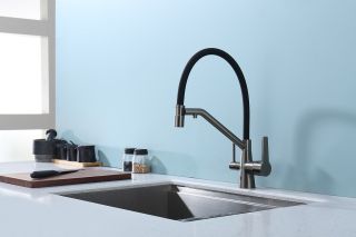 Смеситель для кухни Raglo R80.62.09 с подключением фильтра графит