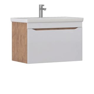 Тумба под раковину подвесная Vigo Grani 166 80 см дуб золотой