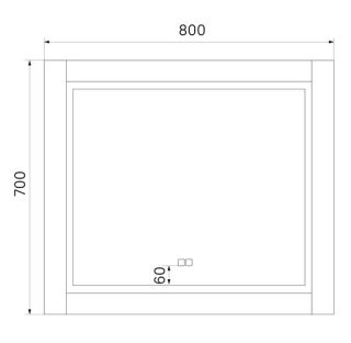 Зеркало с подсветкой IDDIS Oxford ЗЛП110 80см белый матовый