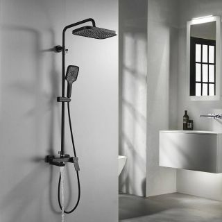 Душевая стойка Rose R1836H чёрный матовый