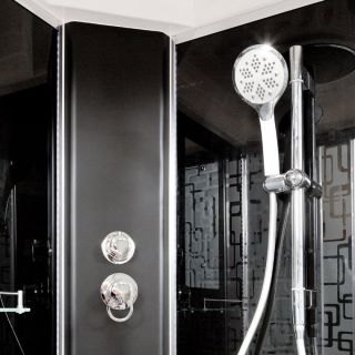 Душевая кабина Deto BМ1510 с гидромассажем BLACK 100х100х220 см