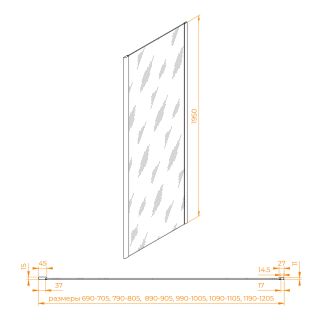 Боковая панель RGW Z-050-2B 352205208-14 80см чёрный