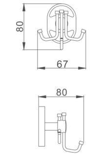Крючок для ванной комнаты Haiba HB1905-3 хром
