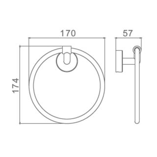 Полотенцедержатель Raglo R320.04.09 графит