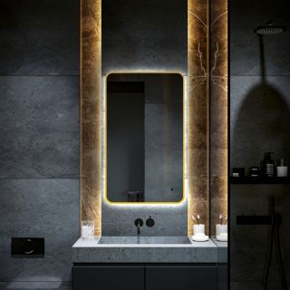 Зеркало с подсветкой ABBER See AG6112SCG 60см золото