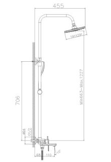 Душевая стойка Haiba HB24505-8 белый