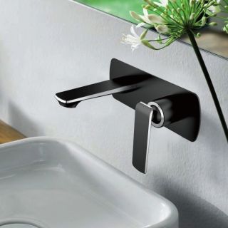 Встраиваемый смеситель для раковины Haiba HB80548-7 чёрный матовый