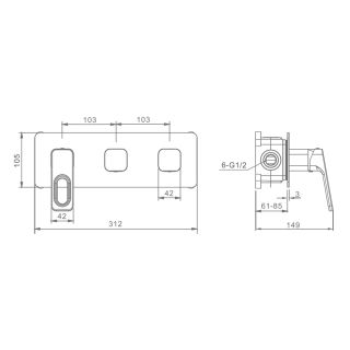 Смеситель для душа Raglo R51.274.09 графит