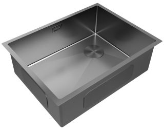 Мойка кухонная Paulmark Next-Skew PM885844-GM воронёная сталь